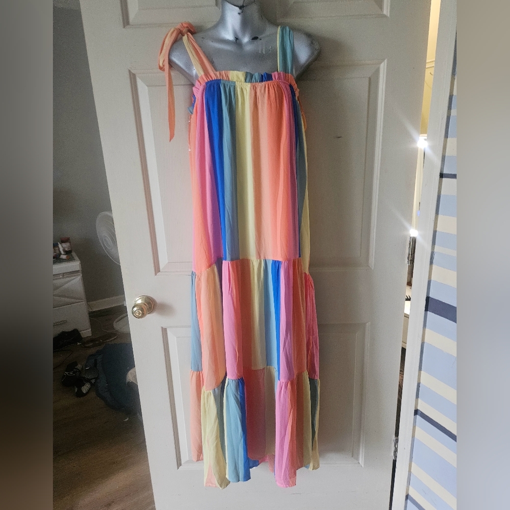 Emily Wonder Striped Maxi Dress - Gem Emily Wonder Striped Maxi Dress - Gem
